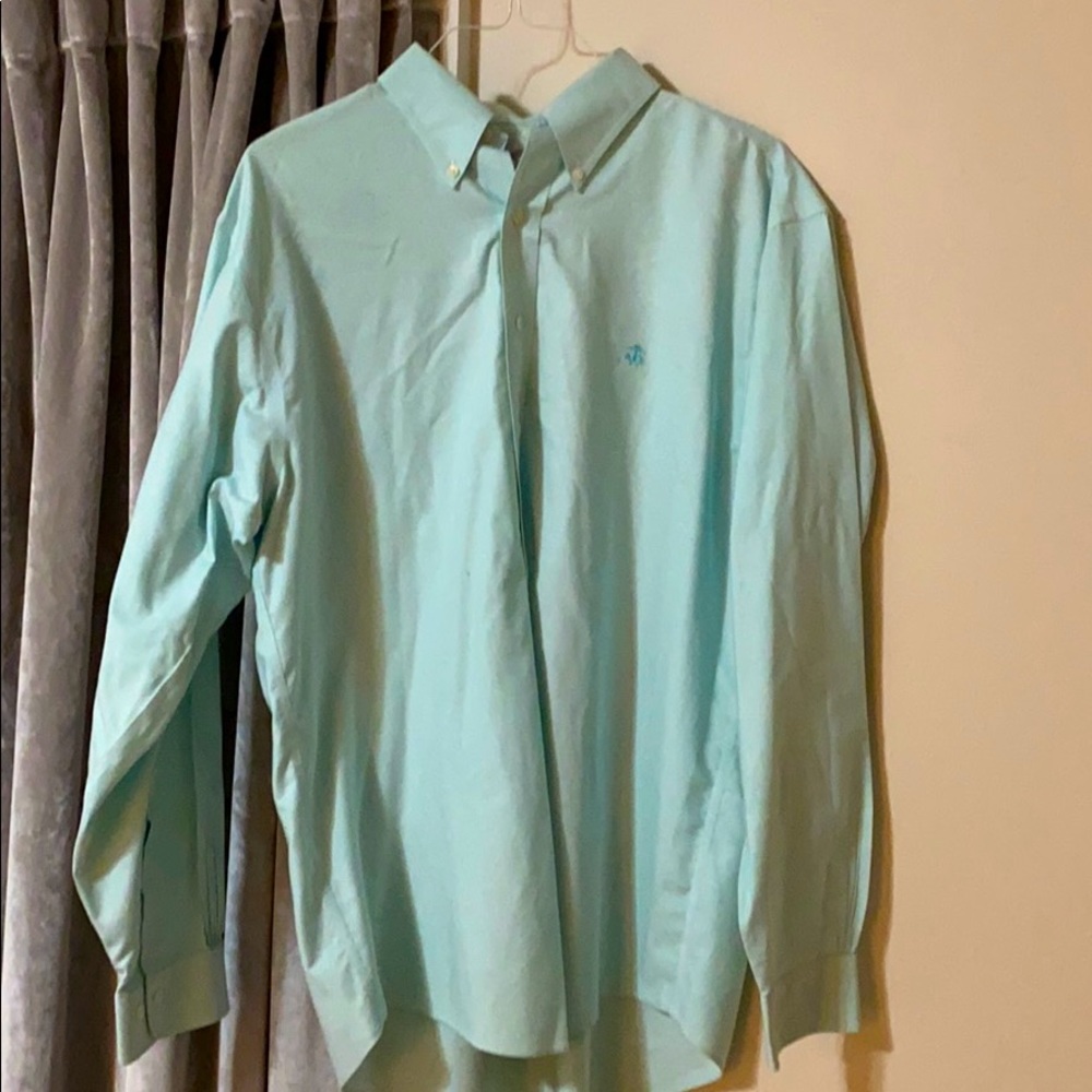 Brooks Brother - teal button down - large